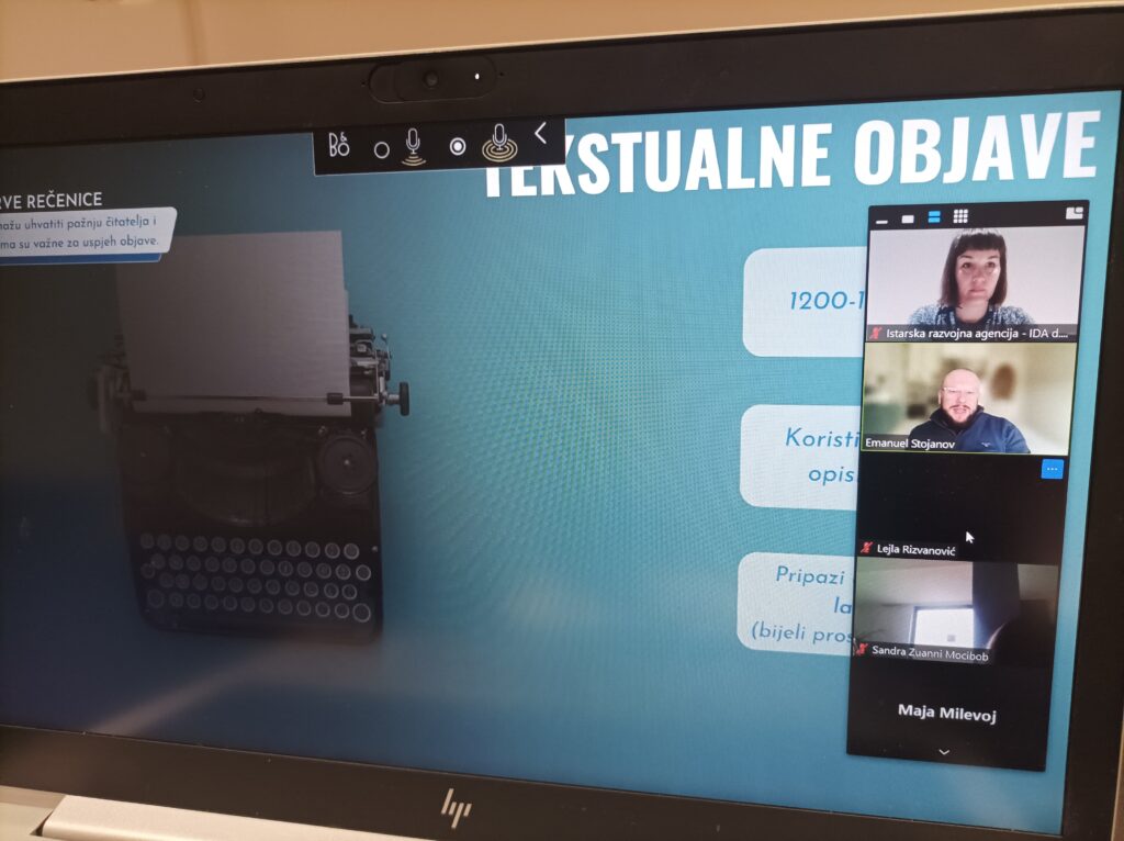 ODRŽANA ONLINE RADIONICA