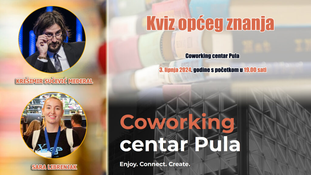 Poziv na kviz općeg znanja u Coworking centru Pula