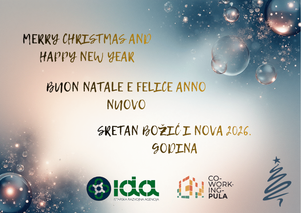 Sretne blagdane žele Vam Coworking Pula i IDA