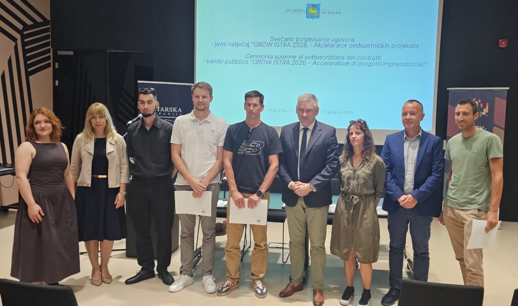 Potpisani ugovori s deset odabranih sudionika akceleratorskog programa Grow Istra 2026