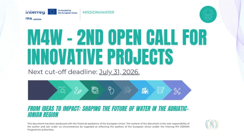 Otvoren poziv za inovativne projekte u sklopu projekta MISSION4WATER